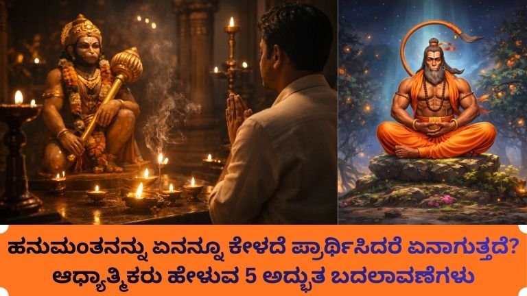 ಹನುಮಂತನಿಗೆ ಏನನ್ನೂ ಕೇಳದೆ ಪ್ರಾರ್ಥನೆ